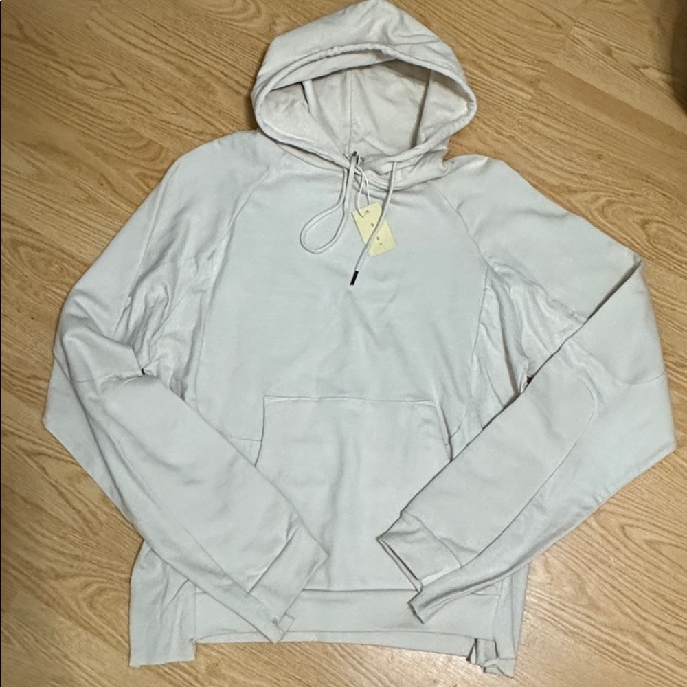 🚨NEW MNML Geo Paneled Cream Hoodie medium NWT